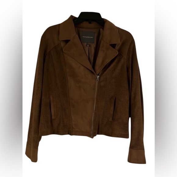 Kate & Mallory Brown Moto Style Jacket - Picture 1 of 4